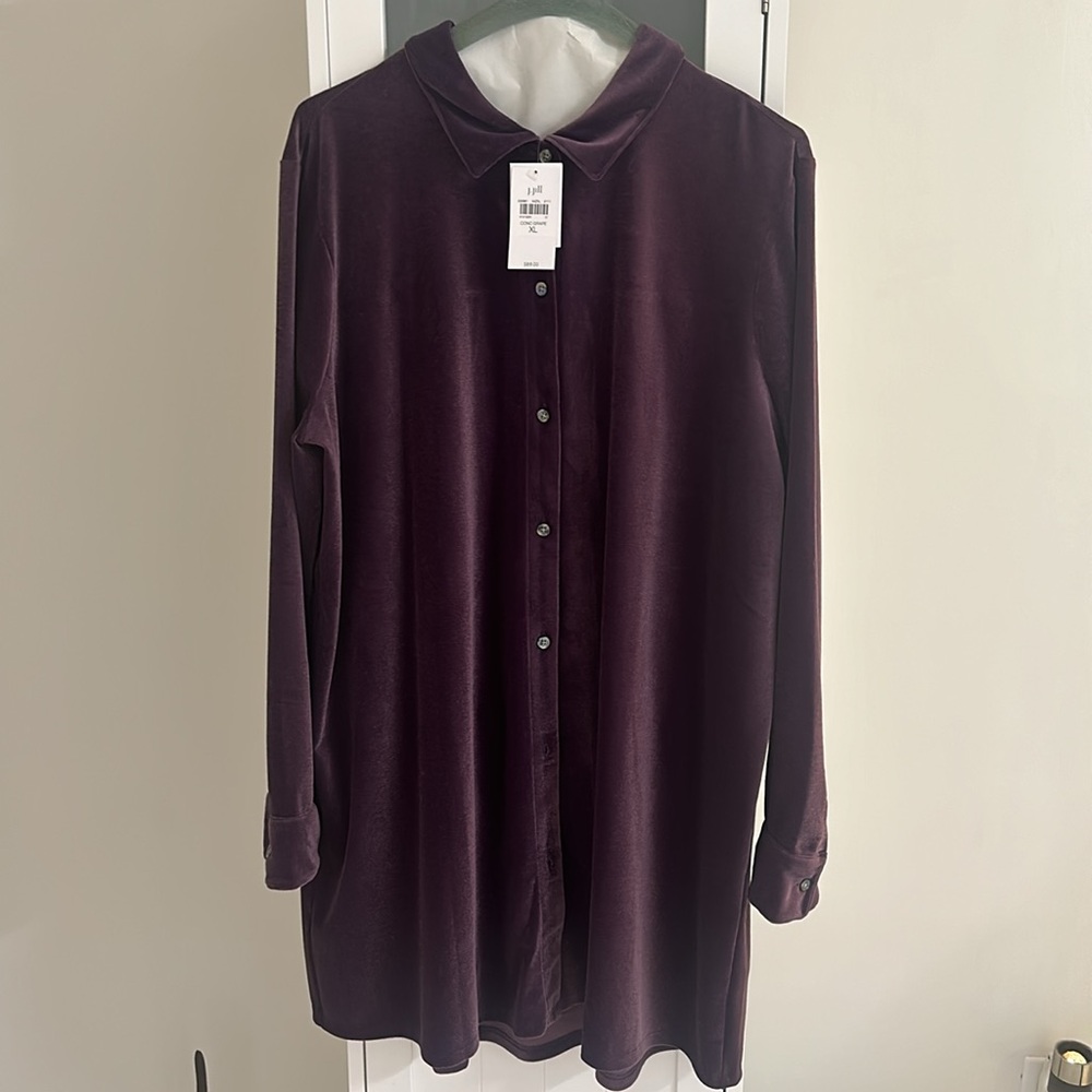 Velvet/Velour Purple Top and cami - Picture 3 of 3